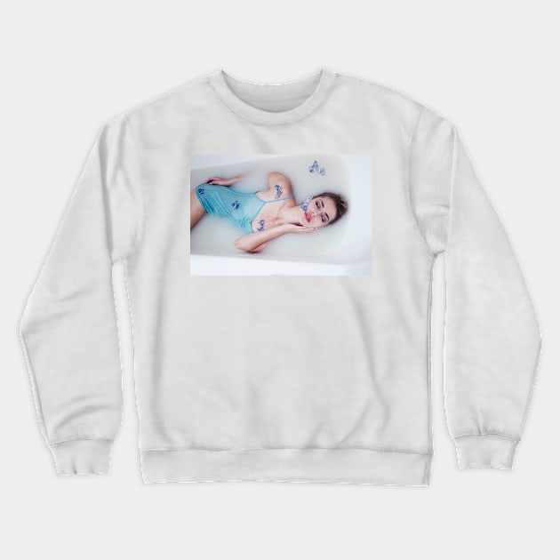 Butterfly Bath Crewneck Sweatshirt by JovanaRikalo